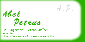 abel petrus business card